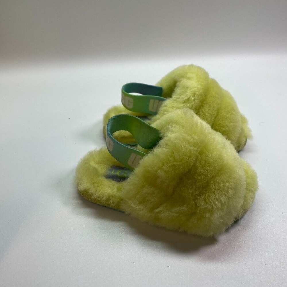 UGG Fluff Yeah Slide Slipper Canary Yellow Sandals Toddler Size 6‎